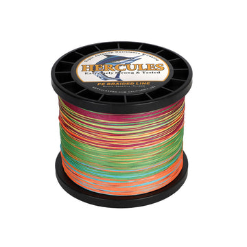 HERCULES 1500M 1640Yds Multicolor 10lb-250lb PE Braid Fishing Line 12 Strands HERCULES